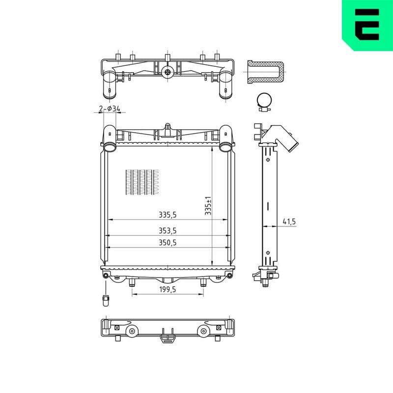 Radiator, racire motor ERA 673343