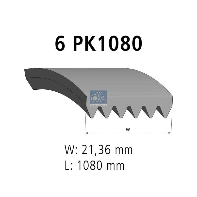 Curea transmisie cu caneluri DT Spare Parts 6.31512