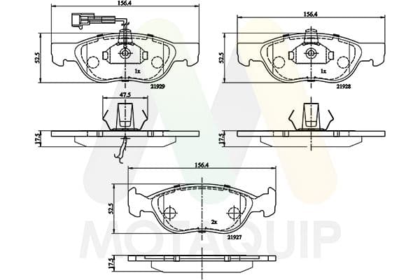 set placute frana,frana disc MOTAQUIP LVXL870