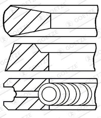 Set segmenti piston GOETZE ENGINE 08-740307-00