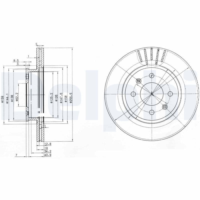 Disc frana DELPHI BG3934