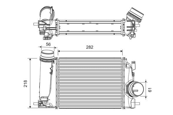 Intercooler, compresor VALEO 818293