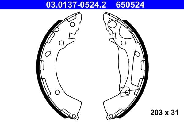 Set saboti frana ATE 03.0137-0524.2