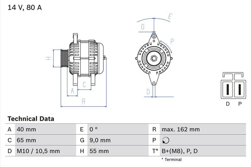 Generator / Alternator BOSCH 0 986 042 911