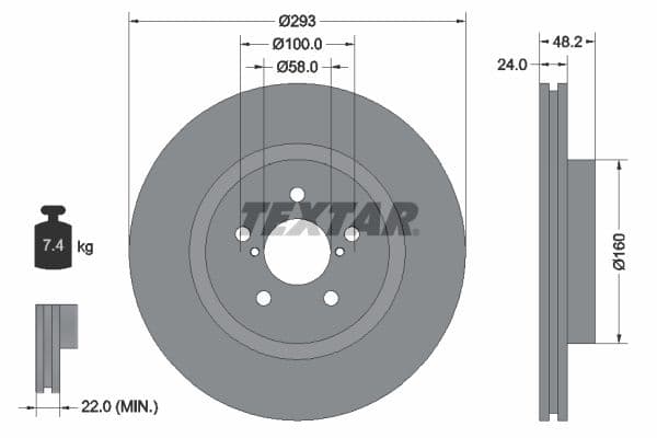 Disc frana TEXTAR PRO 92327603