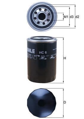 Filtru, sistem hidraulic primar MAHLE HC 6