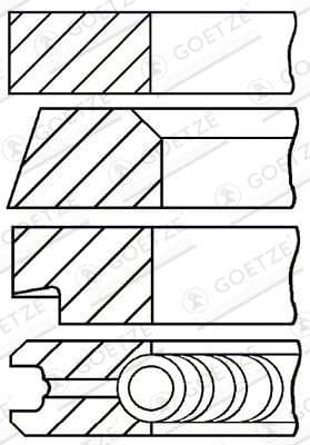 Set segmenti piston GOETZE ENGINE 08-267400-00