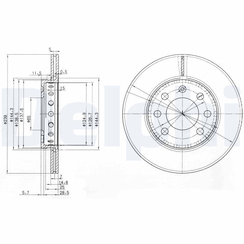 Disc frana DELPHI BG3658