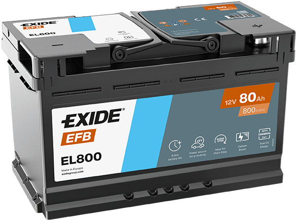 Baterie de pornire EXIDE EFB 80Ah 12V