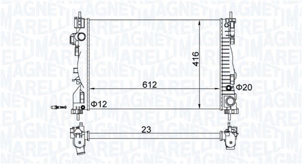 Radiator, racire motor MAGNETI MARELLI 350213129700