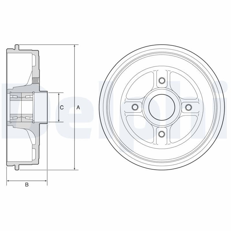 Tambur frana DELPHI BFR624