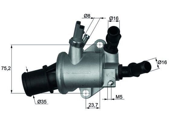 termostat,lichid racire MAHLE BEHR TI 143 88