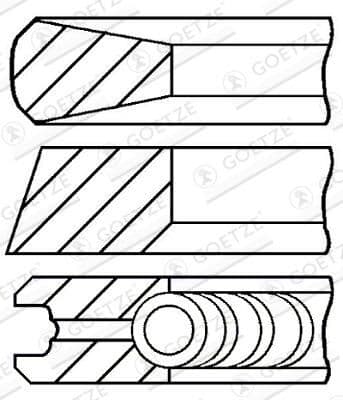 Set segmenti piston GOETZE ENGINE 08-145000-00