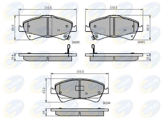 set placute frana,frana disc COMLINE CBP31799