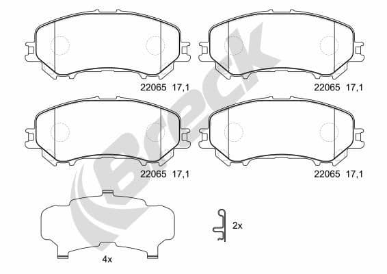 set placute frana,frana disc BRECK 22065 00 701 00
