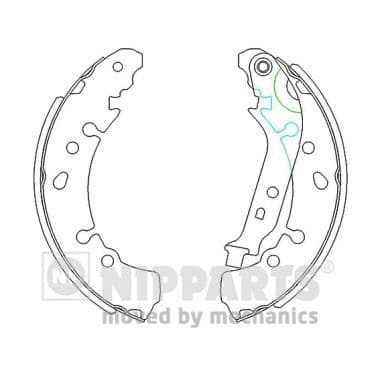 Set saboti frana NIPPARTS N3502091
