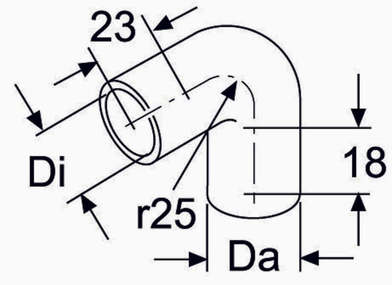 pompa de apa,instalatia de incalzire independenta WEBASTO Moulded hose D18 90 degrees 1319418A