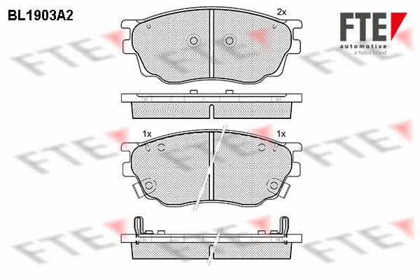 set placute frana,frana disc FTE 9010492