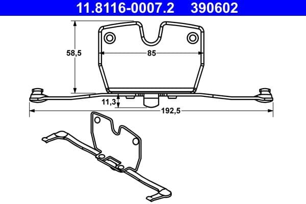 Arc, etrier frana ATE 11.8116-0007.2