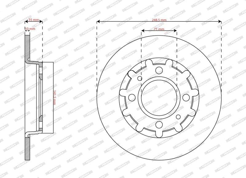 Disc frana FERODO PREMIER DDF2985C