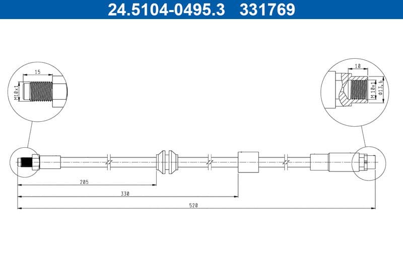 Furtun frana ATE 24.5104-0495.3