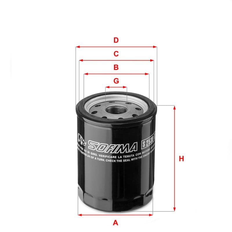 Filtru ulei SOFIMA S 2530 R