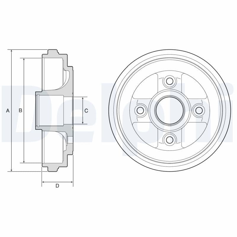 Tambur frana DELPHI BF584