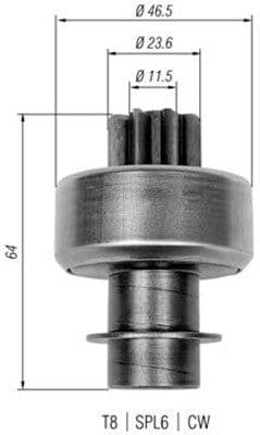Pinion electromotor MAGNETI MARELLI 940113020336