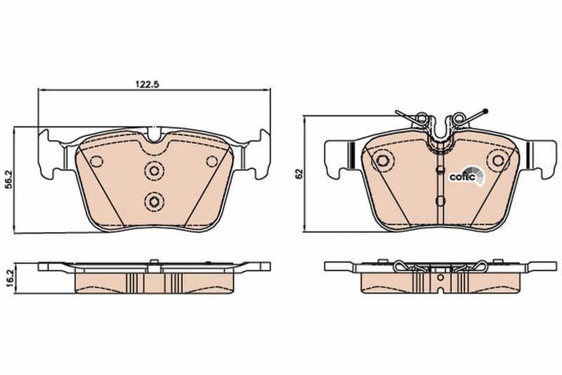 set placute frana,frana disc TRW COTEC GDB2071