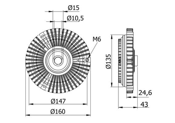 Cupla, ventilator radiator MAHLE BEHR CFC 52 000S