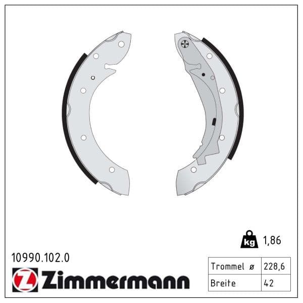 Set saboti frana ZIMMERMANN 10990.102.0