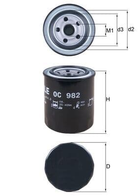Filtru ulei MAHLE OC 982