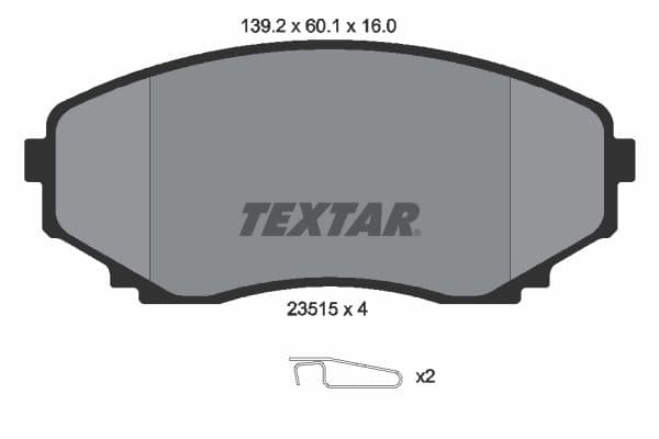 set placute frana,frana disc TEXTAR 2351501