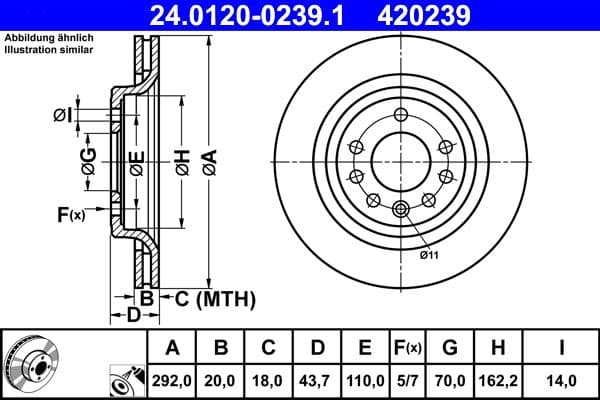 Disc frana ATE 24.0120-0239.1