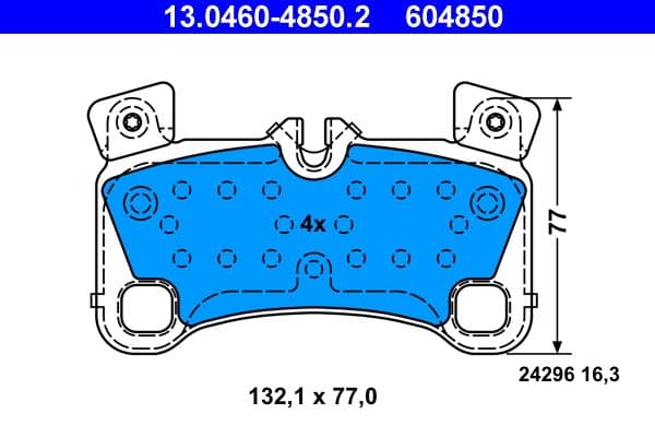set placute frana,frana disc ATE 13.0460-4850.2