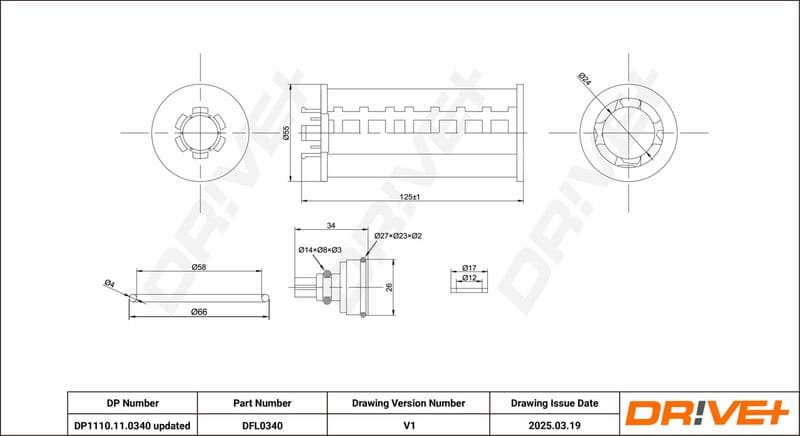 Filtru ulei DR!VE+ DP1110.11.0340