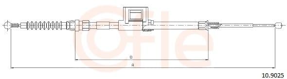 Cablu, frana de parcare COFLE 10.9025