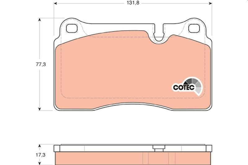 set placute frana,frana disc TRW COTEC GDB1743