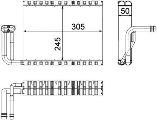 Evaporator, aer conditionat MAHLE BEHR *** PREMIUM LINE *** AE 88 000P