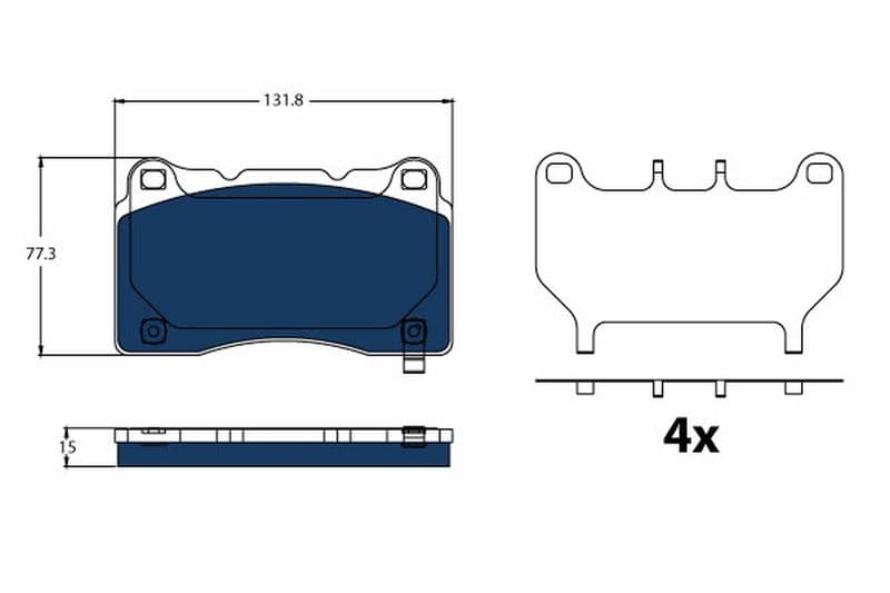 set placute frana,frana disc TRW ELECTRIC BLUE GDB2198BTE