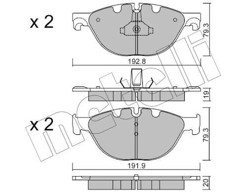 set placute frana,frana disc METELLI 22-0830-0