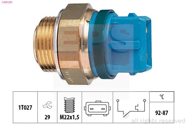 Comutator temperatura, ventilator radiator EPS Made in Italy - OE Equivalent 1.850.201