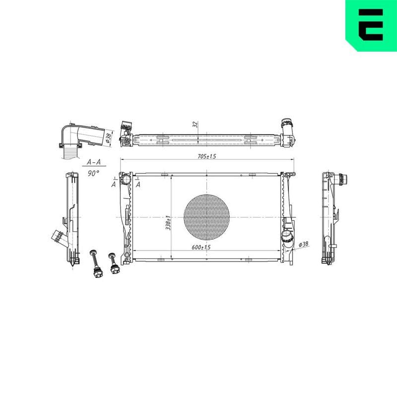 Radiator, racire motor ERA 673097