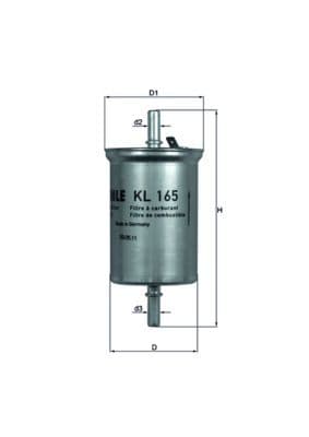 filtru combustibil MAHLE KL 165