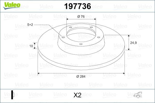Disc frana VALEO 197736