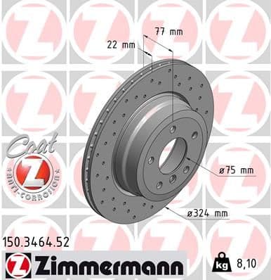 Disc frana ZIMMERMANN SPORT Z 150.3464.52