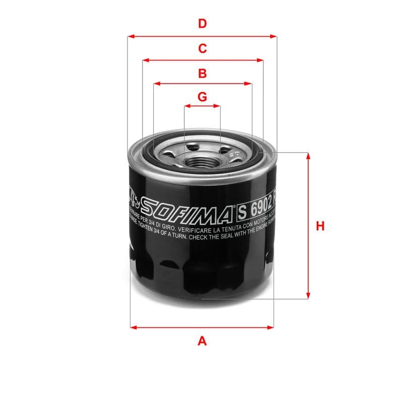 Filtru ulei SOFIMA S 6902 R
