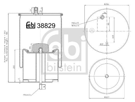 Burduf, suspensie pneumatica FEBI BILSTEIN 38829
