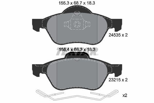 set placute frana,frana disc TEXTAR Q+ 2453501