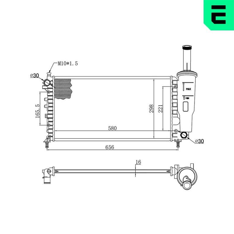 Radiator, racire motor ERA 673545